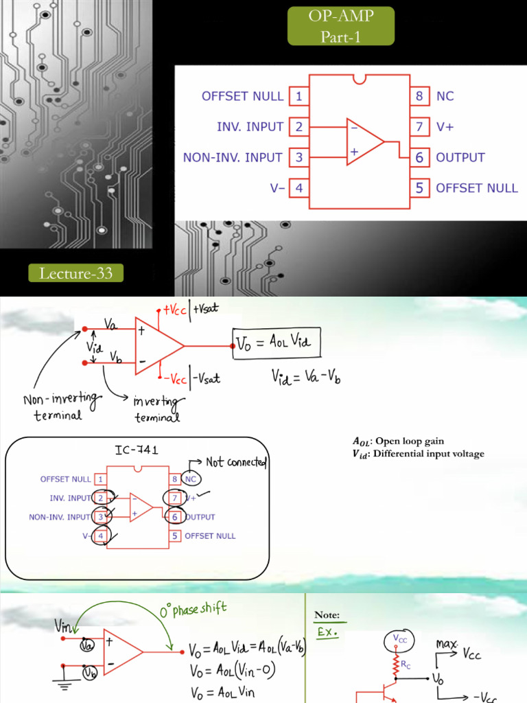 (Analog Electronics) Lec-33 - Opamp 1 | PDF