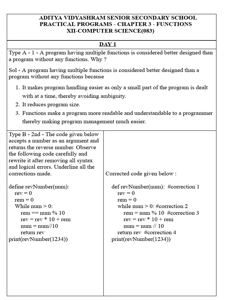 Practical Programming in Python Functions | PDF | Parameter (Computer ...