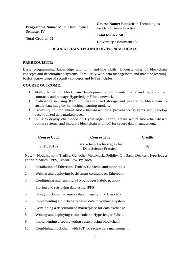 Blockchain Technologies Lab Manual | PDF | Command Line Interface ...