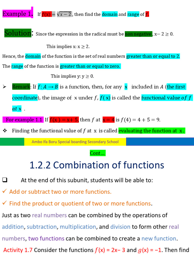 Grade 10 Functions and Relations Guide | PDF | Function (Mathematics ...