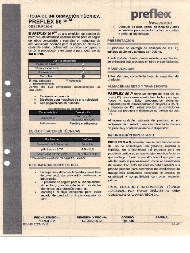 Preflex 56P | PDF