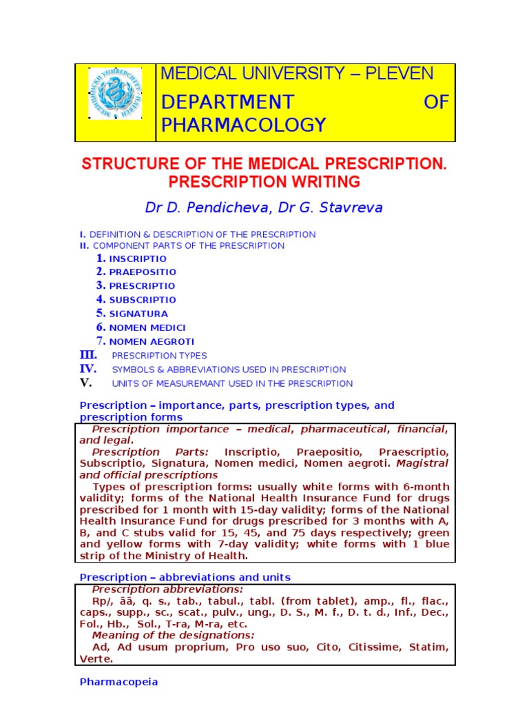 Structure of RP | PDF | Medical Prescription | Litre