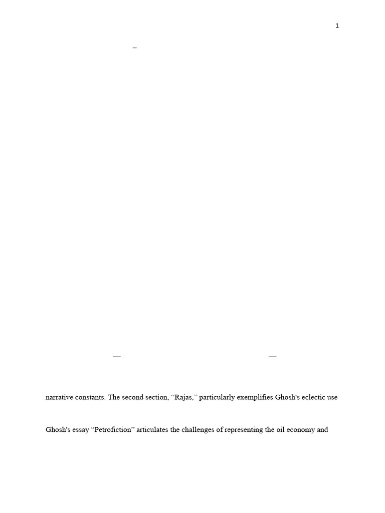 Analyzing Ghosh's The Circle of Reason | PDF | Postcolonialism | Narrative