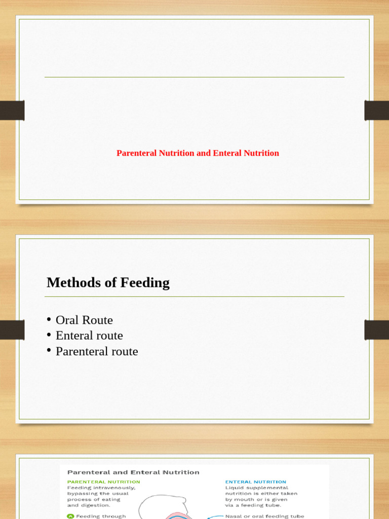 Parental Nutrition and Enteral Nutrition | PDF | Nutrition | Diet ...