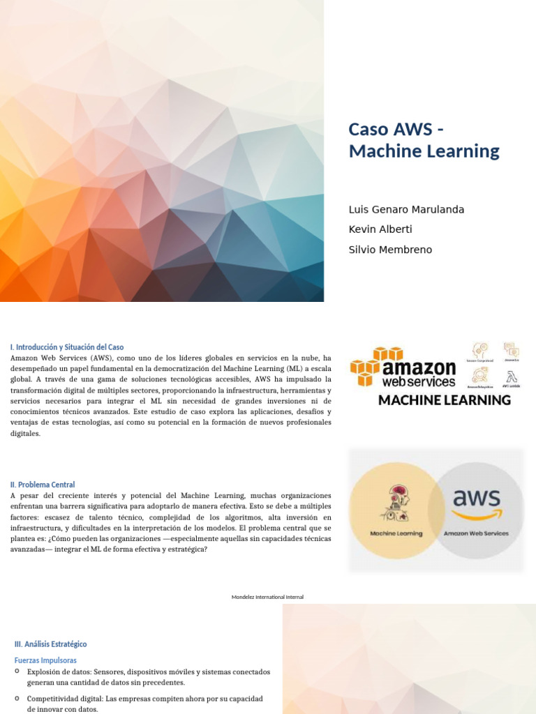 Caso AWS - Machine Learning | PDF | Aprendizaje automático | Servicios ...