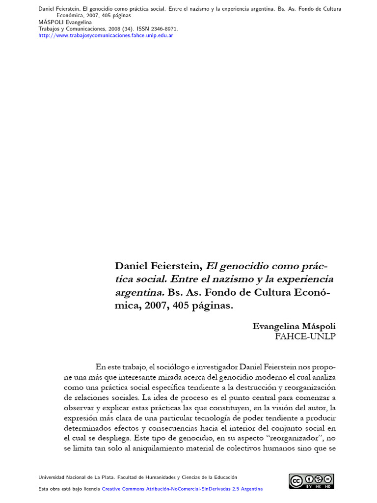 Genocidio como práctica social moderna | PDF | Genocidios | nazismo