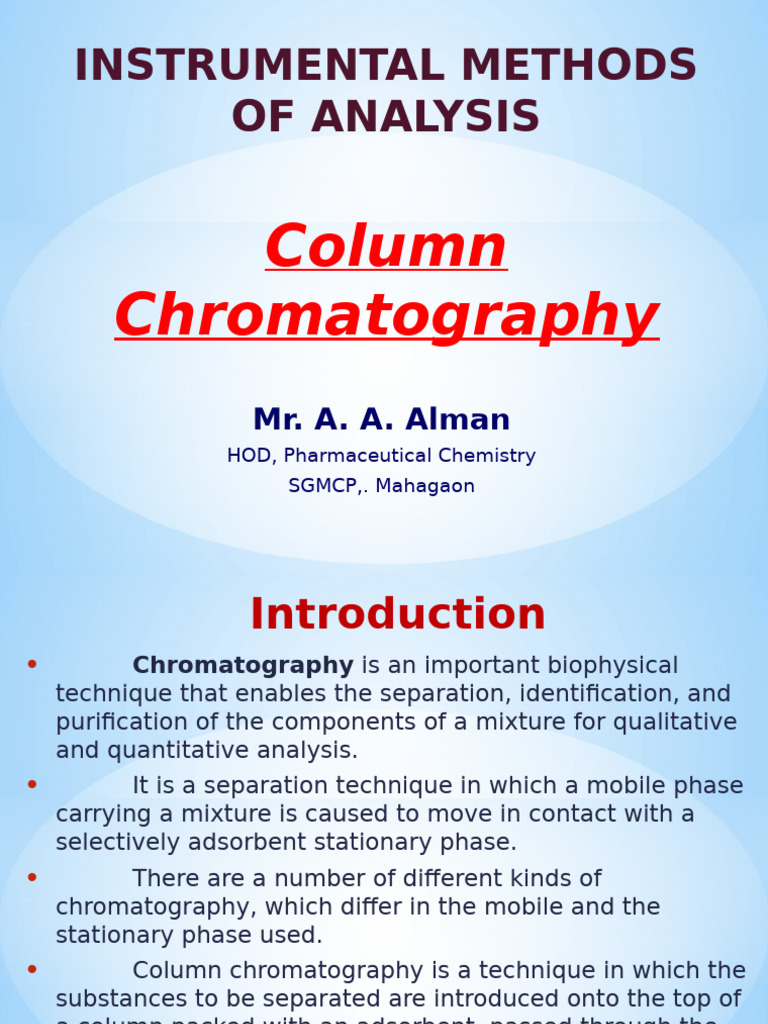 Column Chromatography | PDF | Chromatography | High Performance Liquid ...
