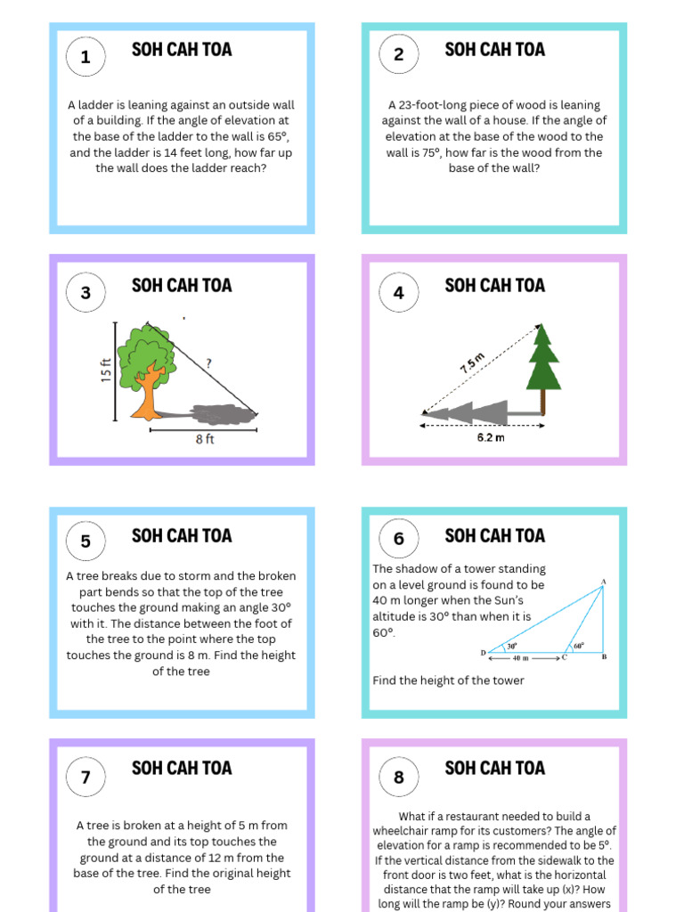 Trigonometry Height & Distance Problems | PDF | Flag