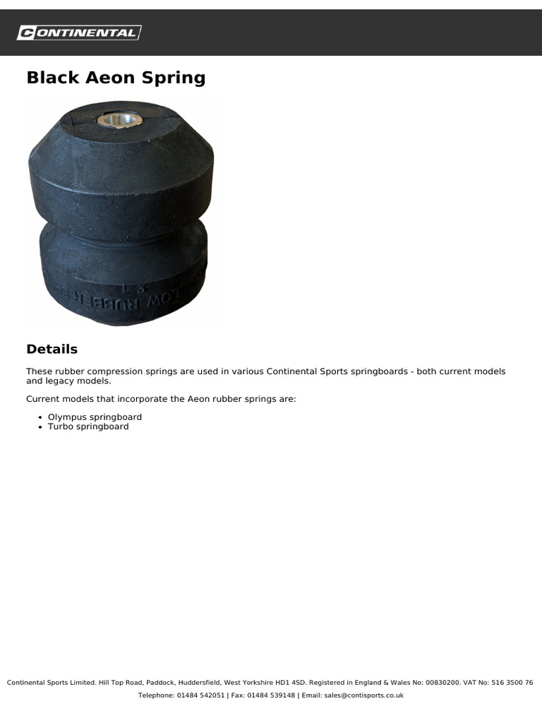 Aeon Rubber Springs for Sports Boards | PDF