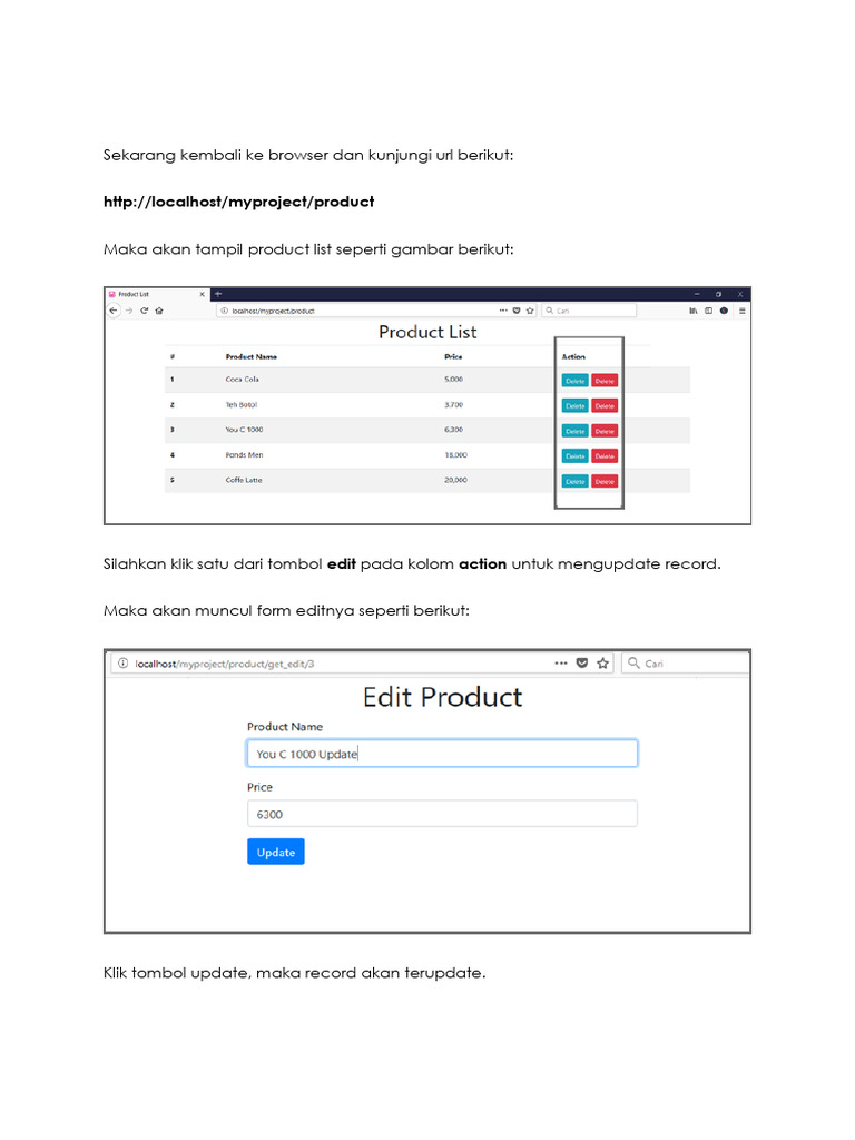 Cara Update Produk di MyProject | PDF