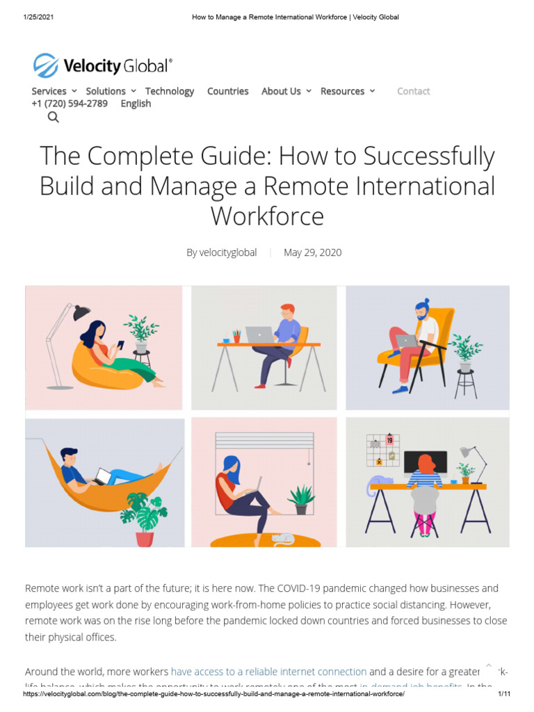 How To Manage A Remote International Workforce - Velocity Global | PDF ...