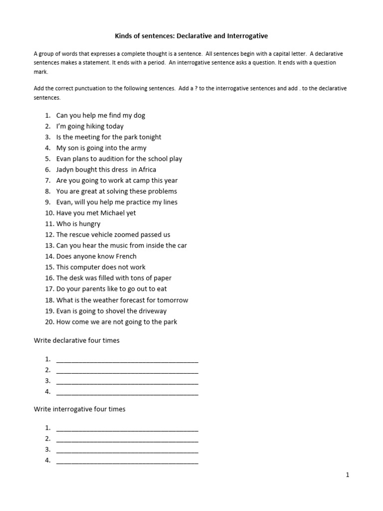 Sentence Types and Writing Skills | PDF | Plural | Subject (Grammar)