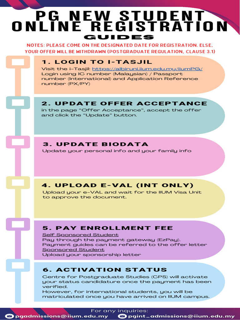 PG New Student Registration Guides 1 | PDF