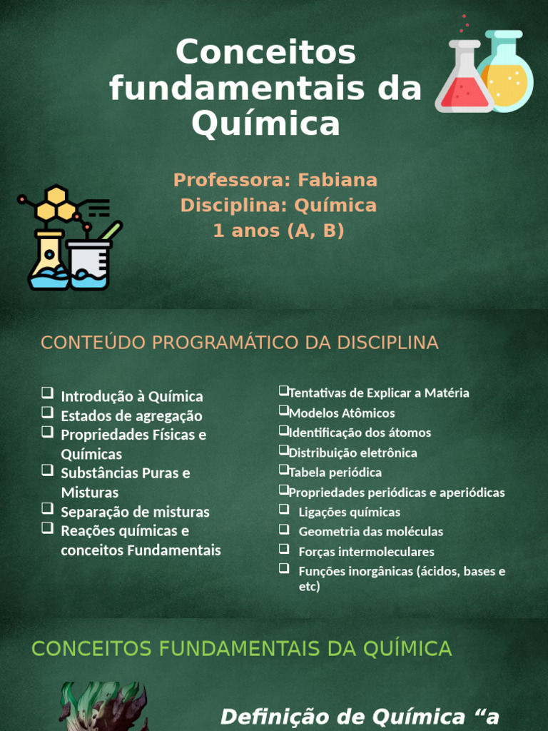 Conceitos Fundamentais da Química | PDF | Química | Matéria