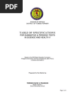 Download  Table of Specifications in Science 5 by Terence Dave Pelingon SN89816357 doc pdf
