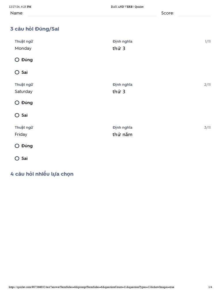 Khang Test 1 Vocab | PDF