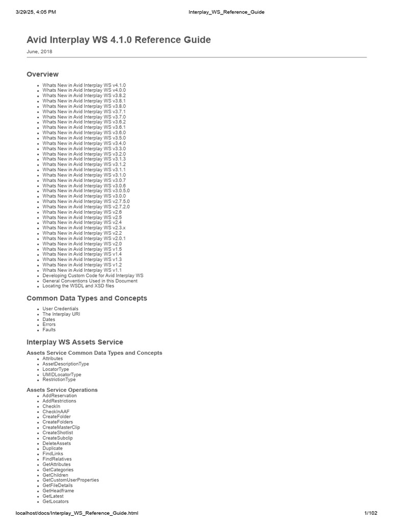 Interplay_WS_Reference_Guide | PDF | Web Service | Soap