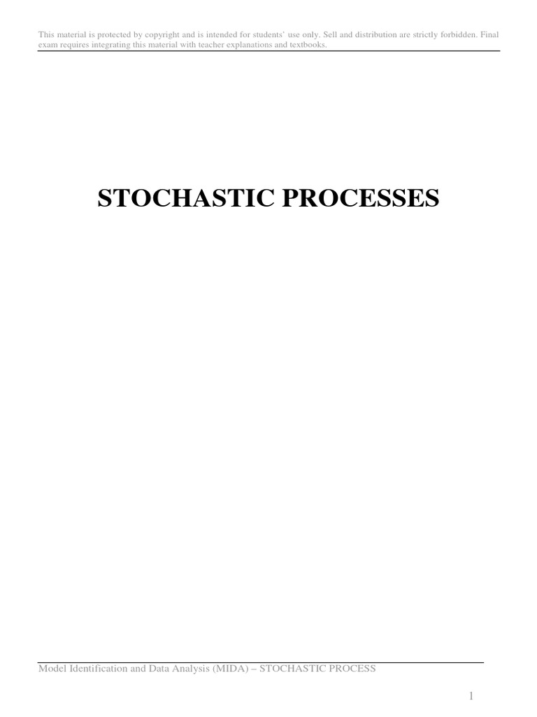 Stochastic Processes Overview | PDF | Probability Distribution ...