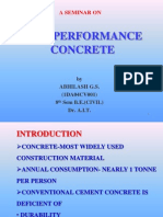 High Performance Concrete: A Seminar On