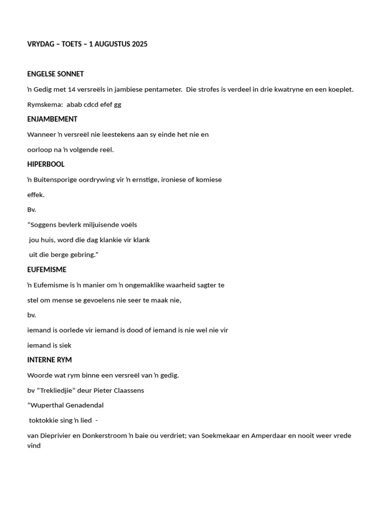 Poetiese Terme | PDF