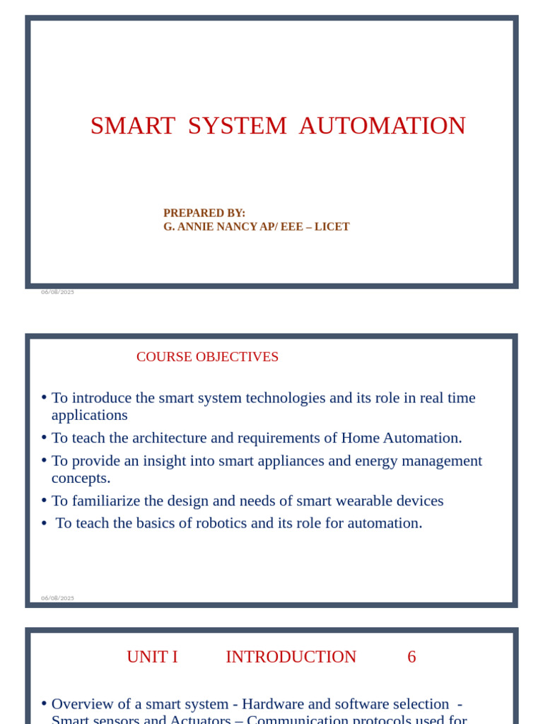 Smart System Automation Overview | PDF | Actuator | Automation