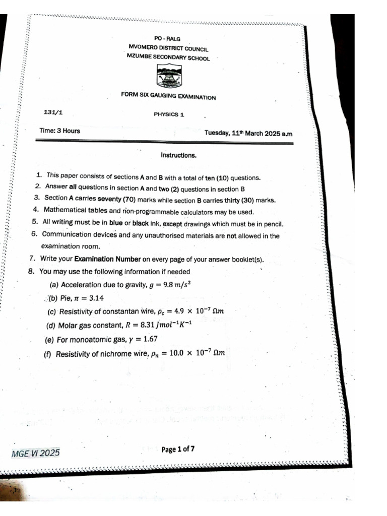 Physics 1 | PDF