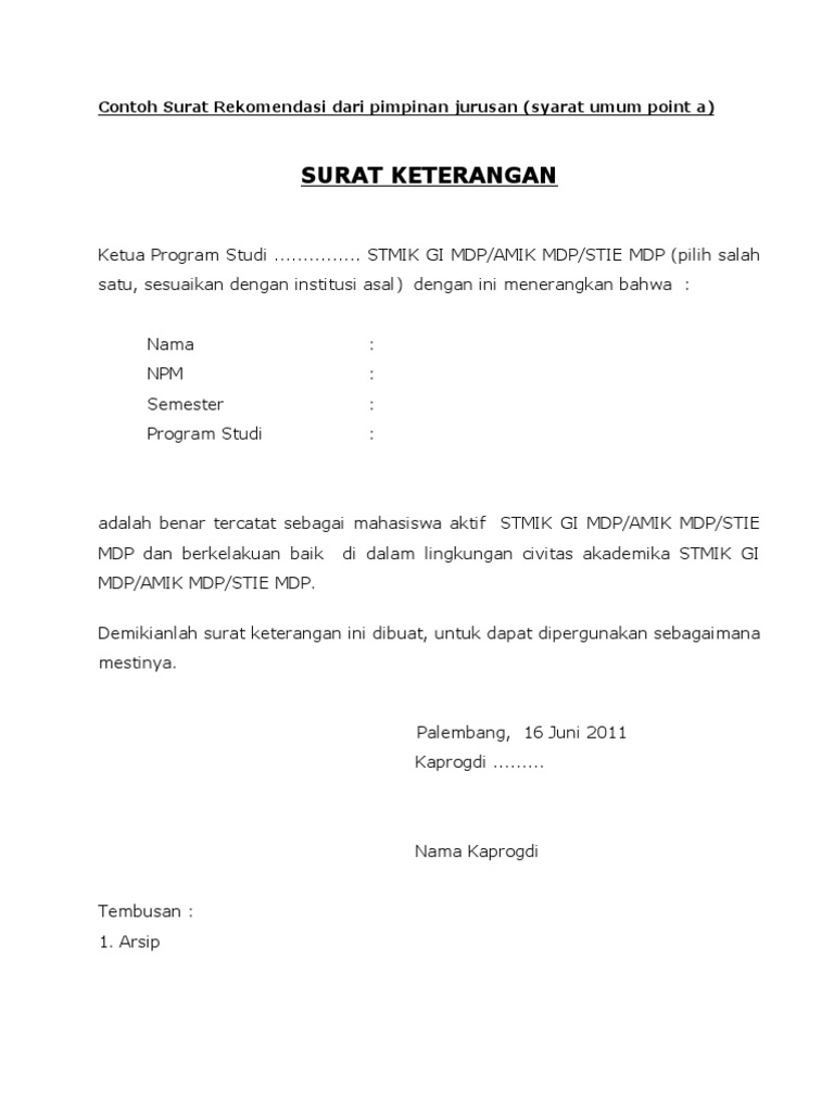 Contoh Surat Keterangan Penghasilan Orang Tua Untuk