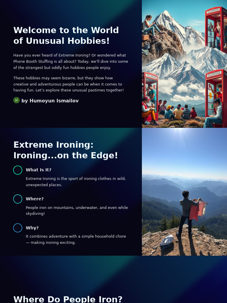 Exploring Unusual Hobbies Worldwide | PDF