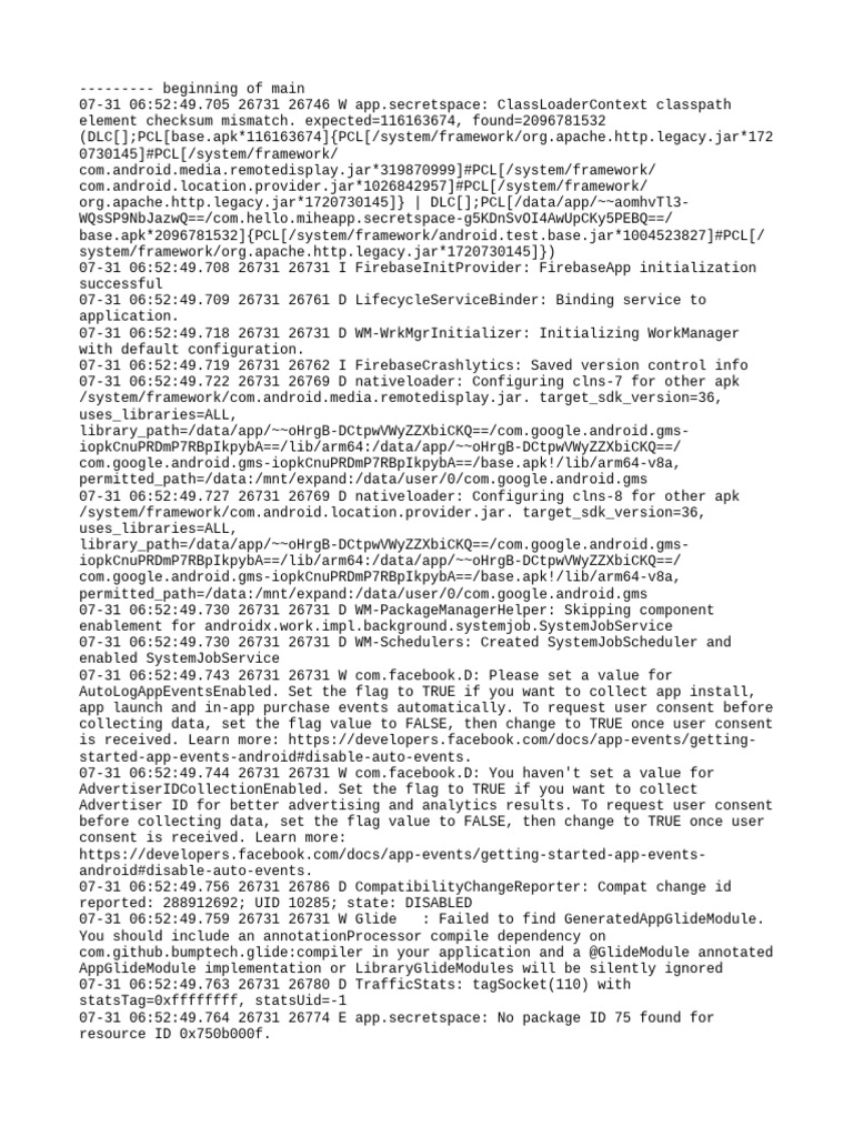 Com - Hello.miheapp - Secretspace Logcat | PDF | Facebook | Java ...