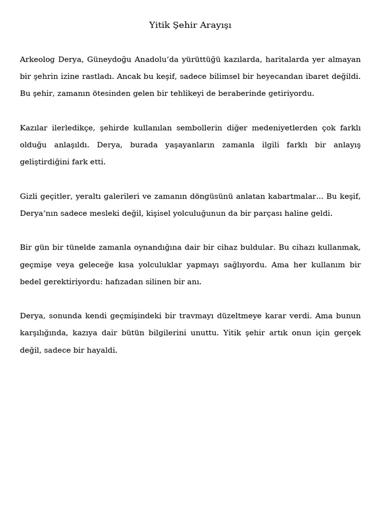 Yitik Sehir Arayisi | PDF