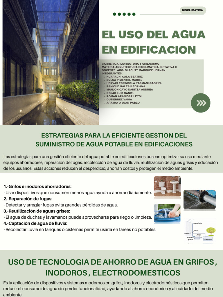 Estrategias Eficientes para el Uso del Agua | PDF | Aguas residuales ...