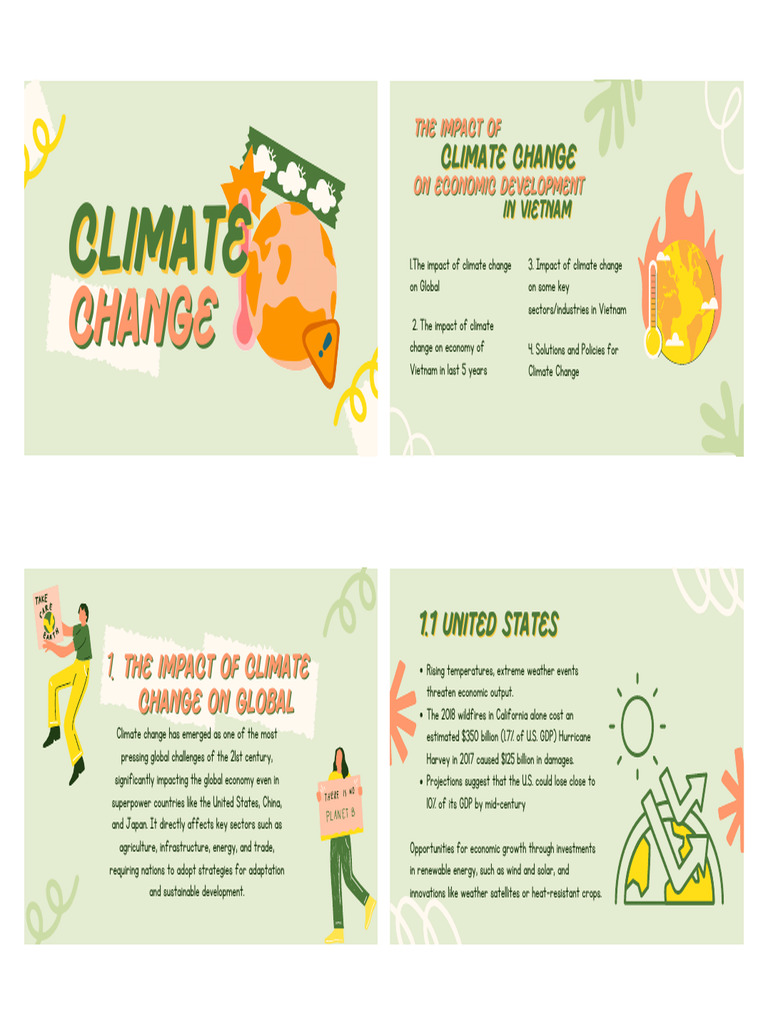Impact of Climate Change On Economic Development | PDF