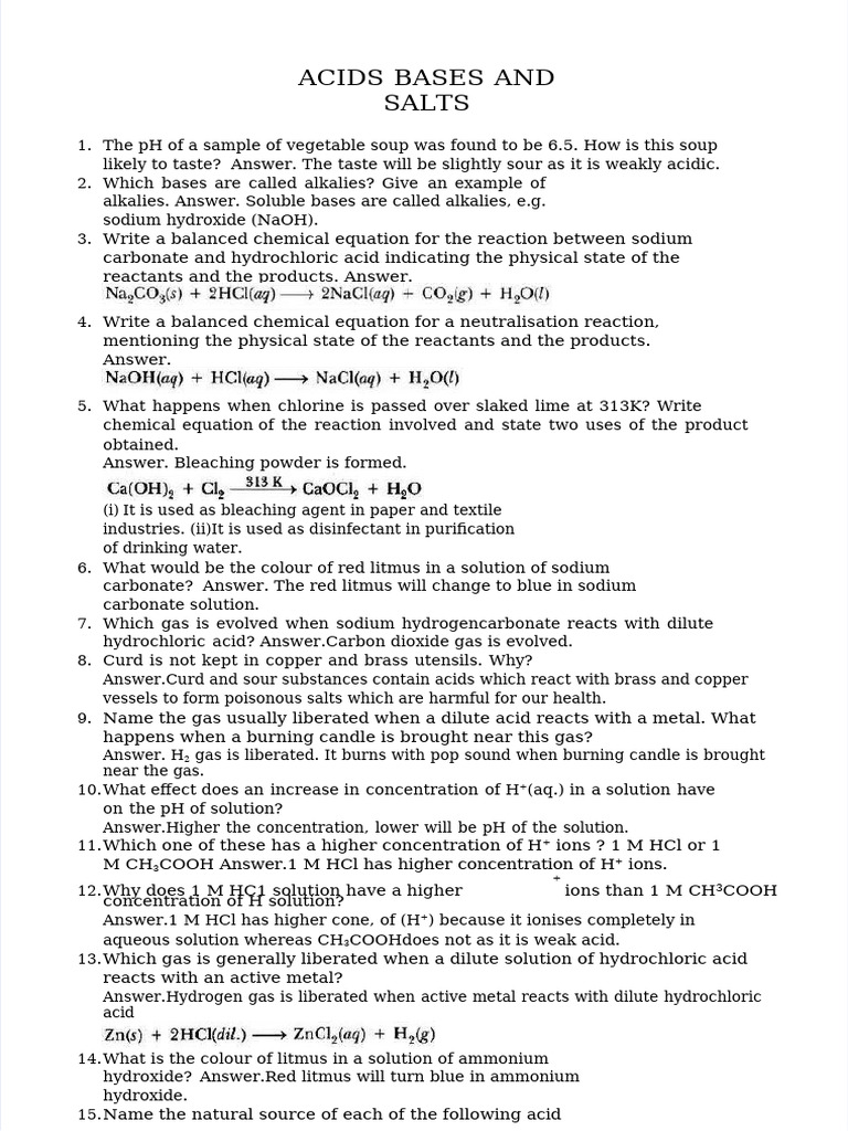 Understanding Acids, Bases, and Salts | PDF | Sodium Carbonate | Acid