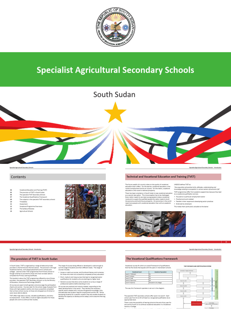South Sudan Agricultural TVET Overview | PDF | Vocational Education ...
