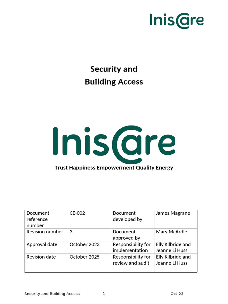 Security Protocols for Building Access | PDF | Emergency