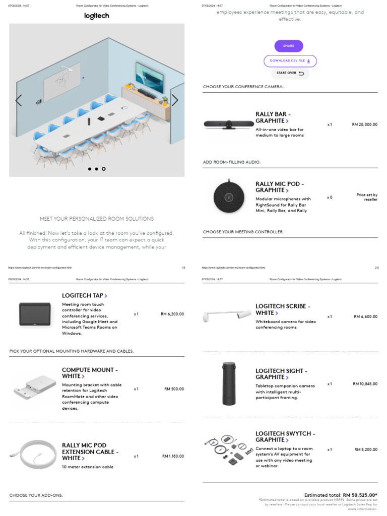 Logitech Room Configurator Guide | PDF | Videotelephony | Software
