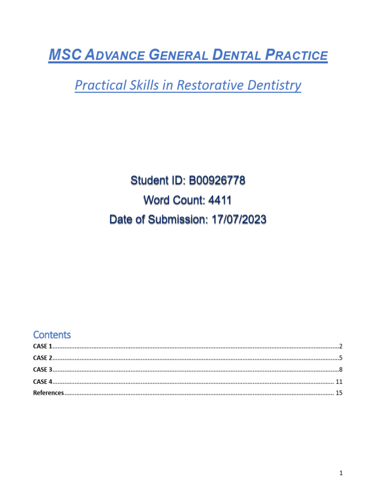 B00926778 Restorative Dentistry | PDF | Dental Implant | Dentistry