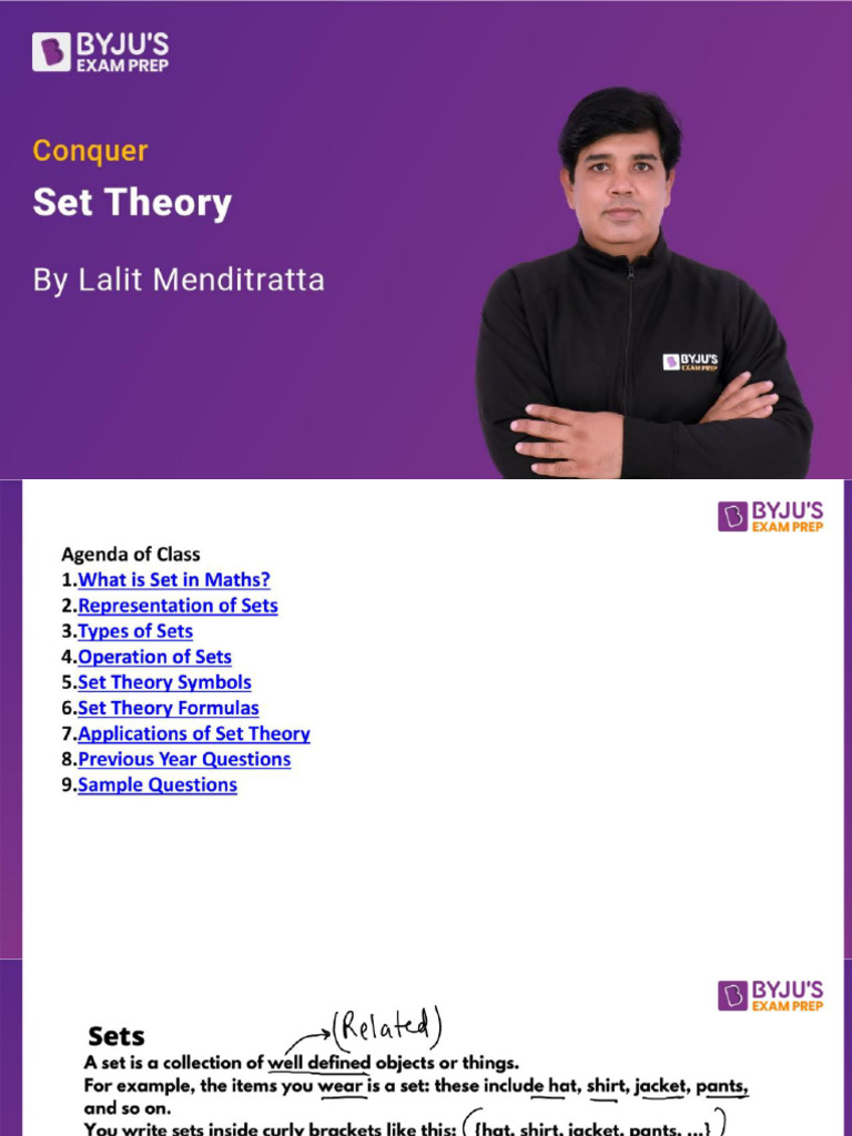 Set Theory 1 | PDF