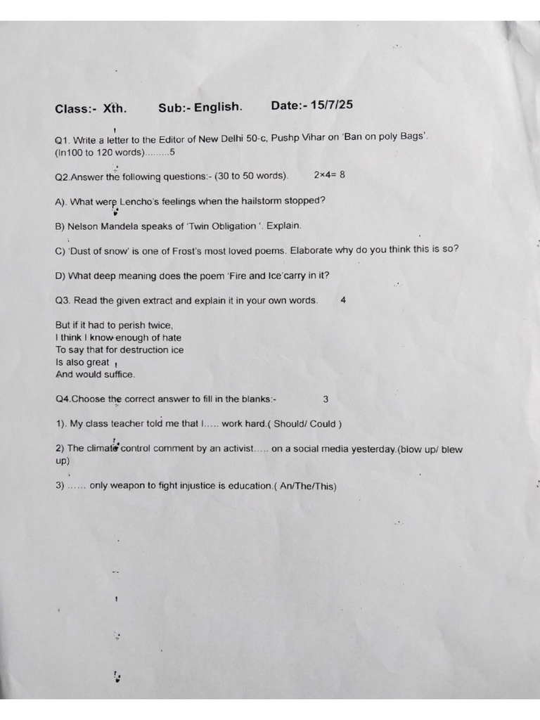 Class X English | PDF