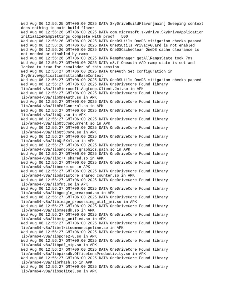 OneDrive Application Initialization Log | PDF | Computer File | Computing