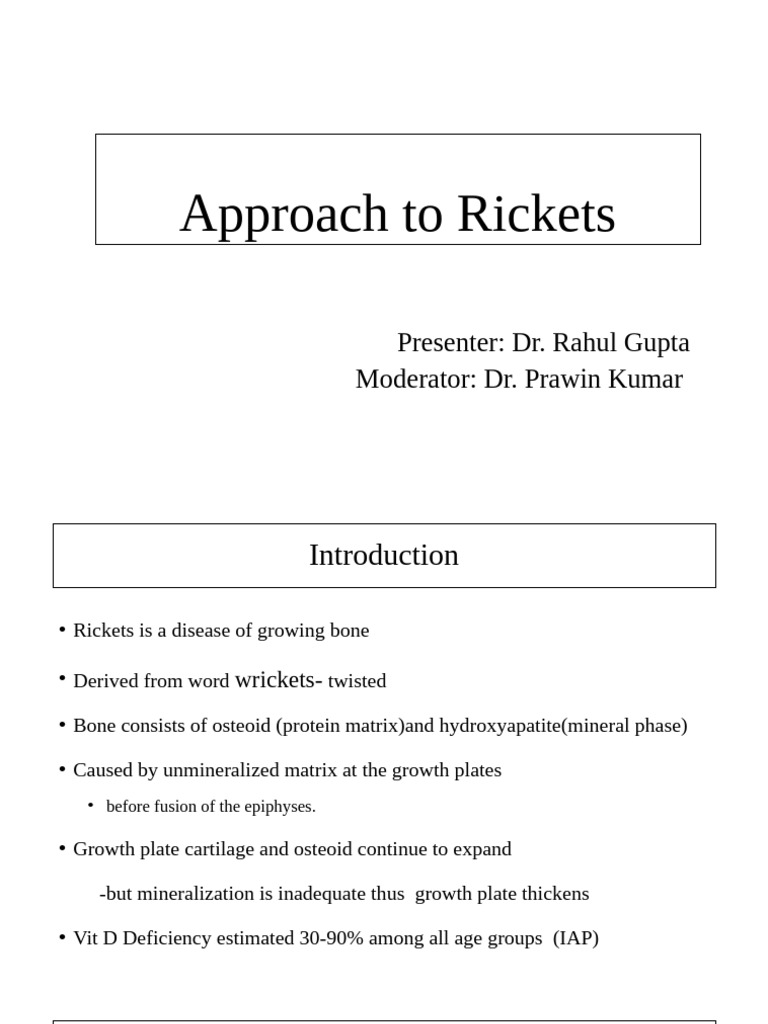Global Consensus on Rickets Management | PDF | Vitamin D | Diseases And ...