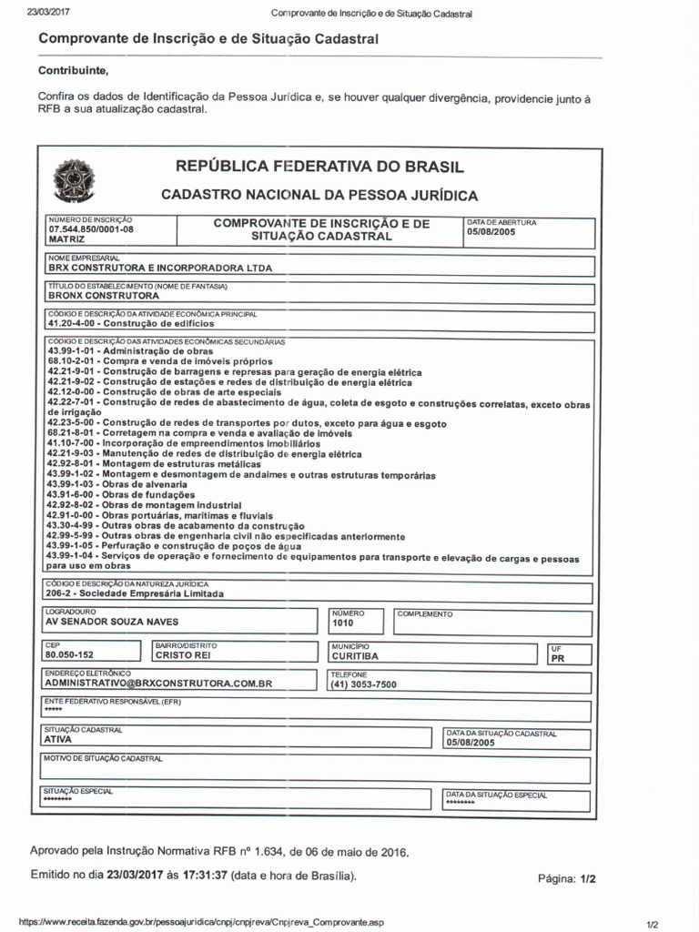 Cartão CNPJ | PDF