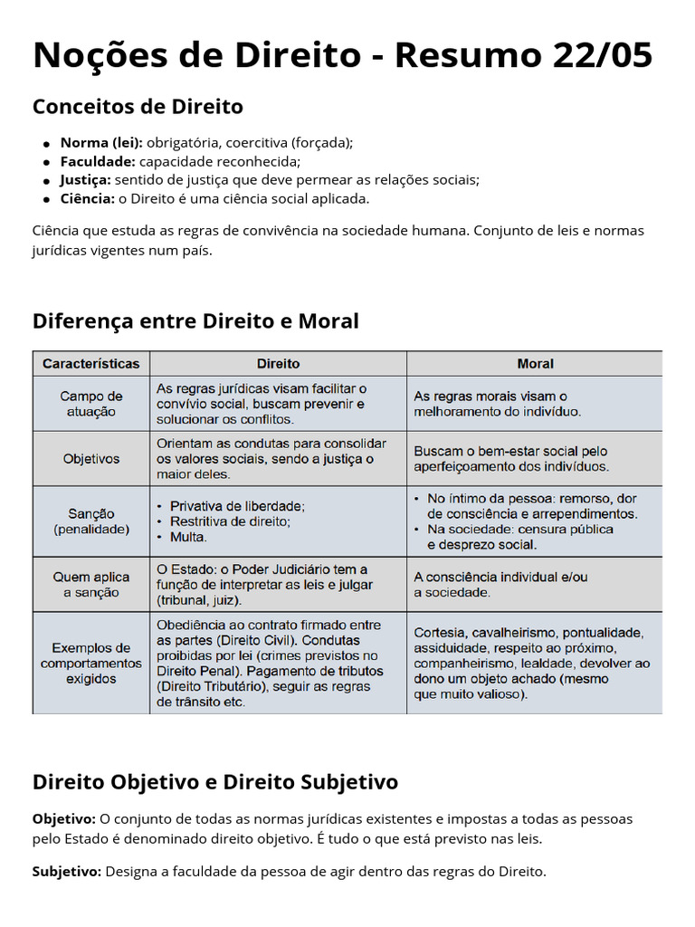 Diferença entre Direito e Moral | PDF | Fontes do Direito | Executivo ...