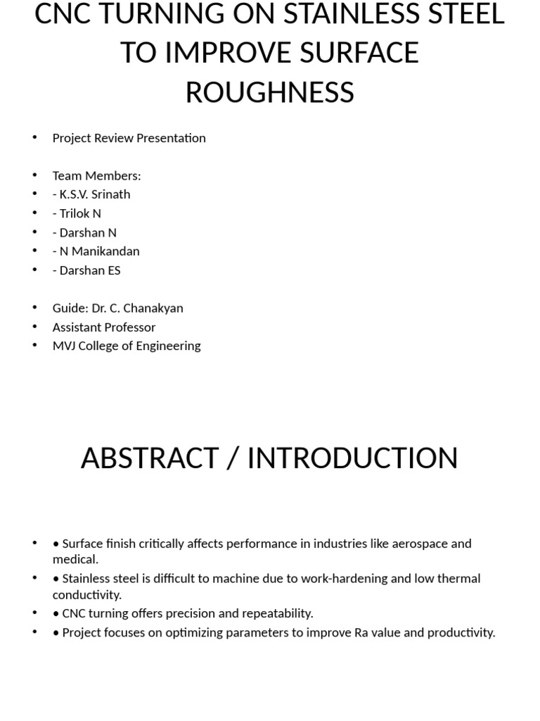CNC2 Surface Roughness Presentation Detailed | PDF | Mechanical ...