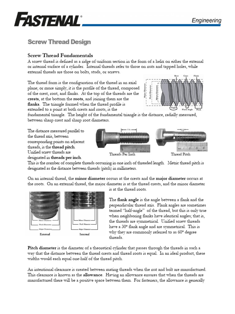 Screw Threads 1 | PDF | Screw | Machining