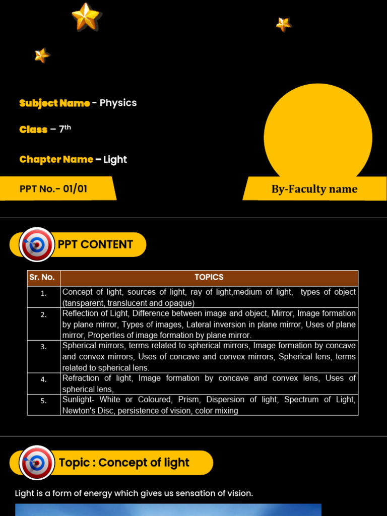 Understanding Light: Concepts & Reflection | PDF | Mirror | Reflection ...
