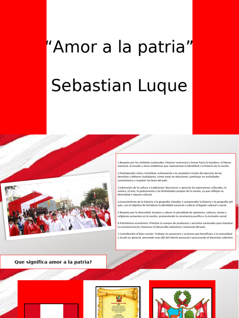 Significado del Amor a la Patria en Perú | PDF | Perú