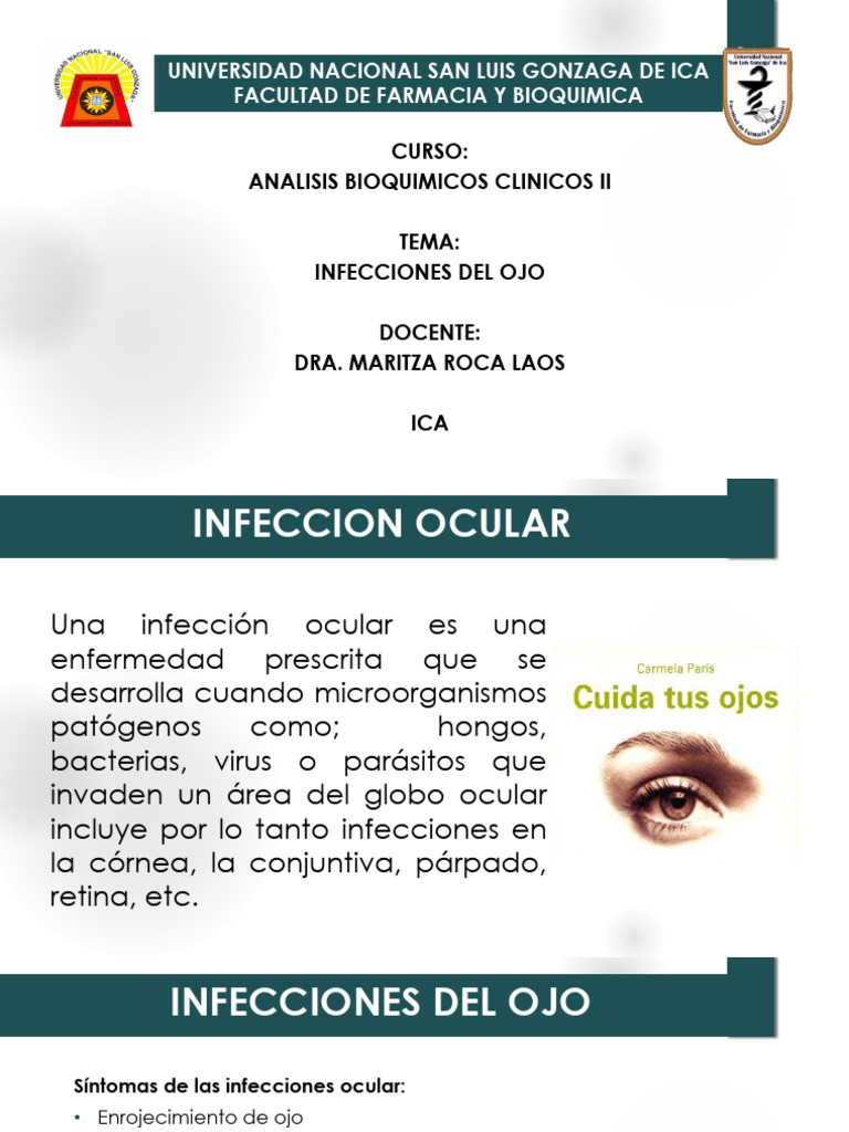 Infecciones Oculares: Causas y Tratamientos | PDF | Infección | Ojo humano