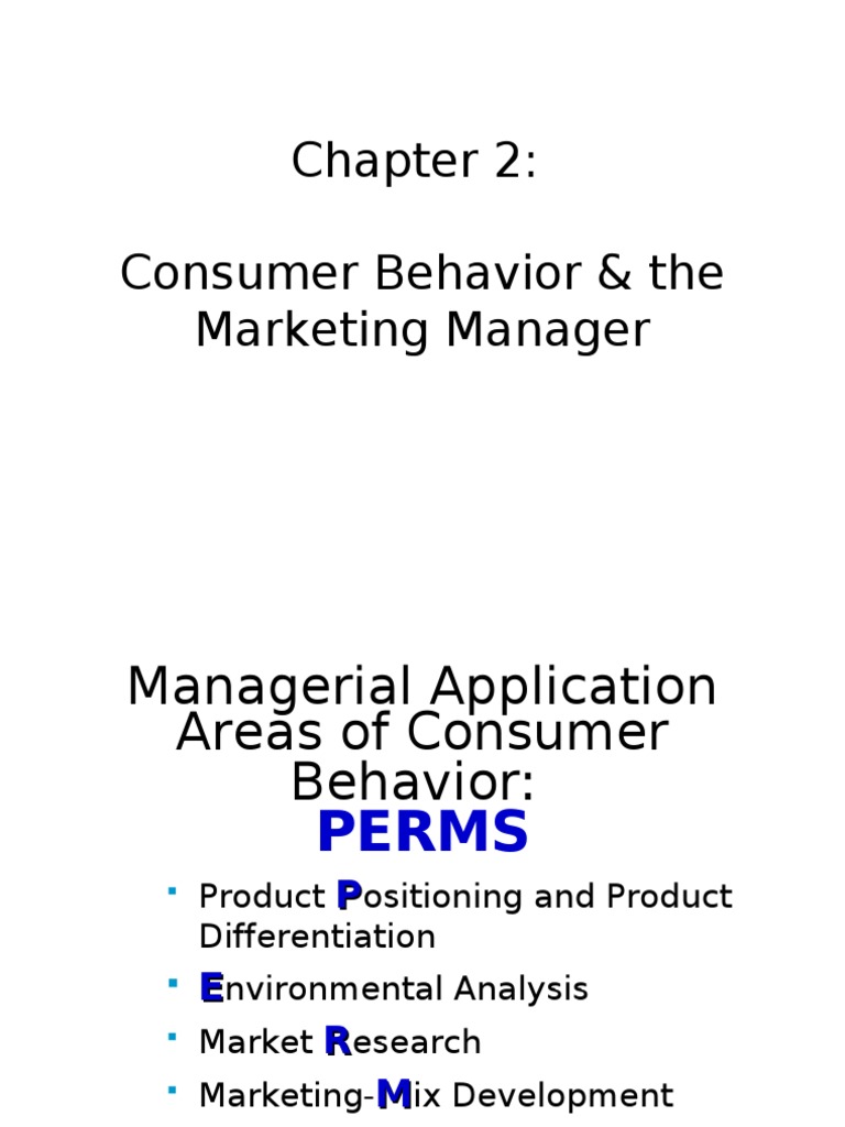 Consumer Behavior Insights for Marketing Managers | PDF