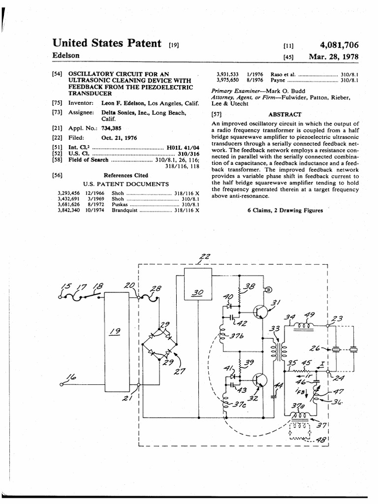 Ultrasonic Cleaning Device Circuit Design | PDF | Rectifier | Capacitor